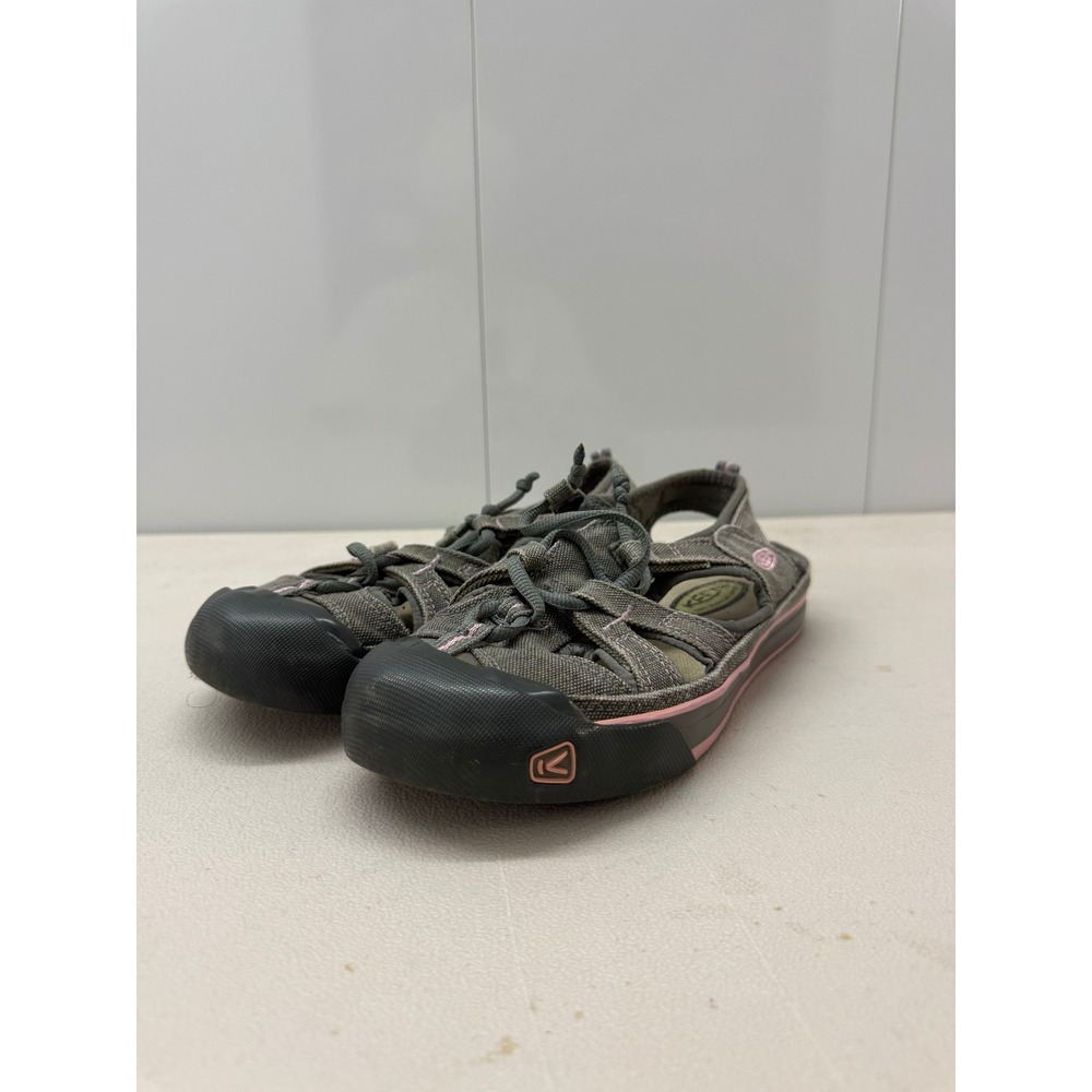 Keen Coronado III Gray Pink Canvas Fisherman Sport Sandals Womens 8.5